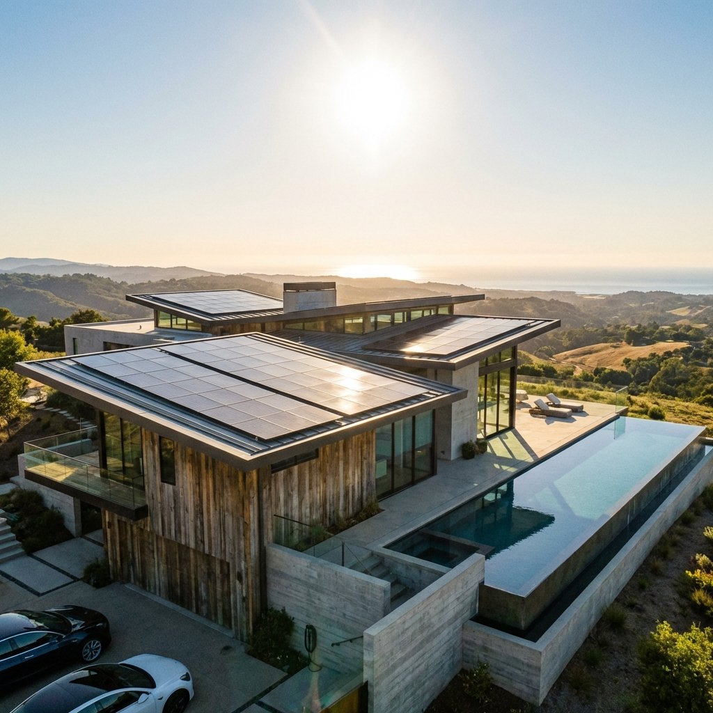 Casa con Paneles Solares Premium